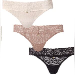 Pearl by Venus All Over Lace Thong 3Pk-Multicolor-SizeS